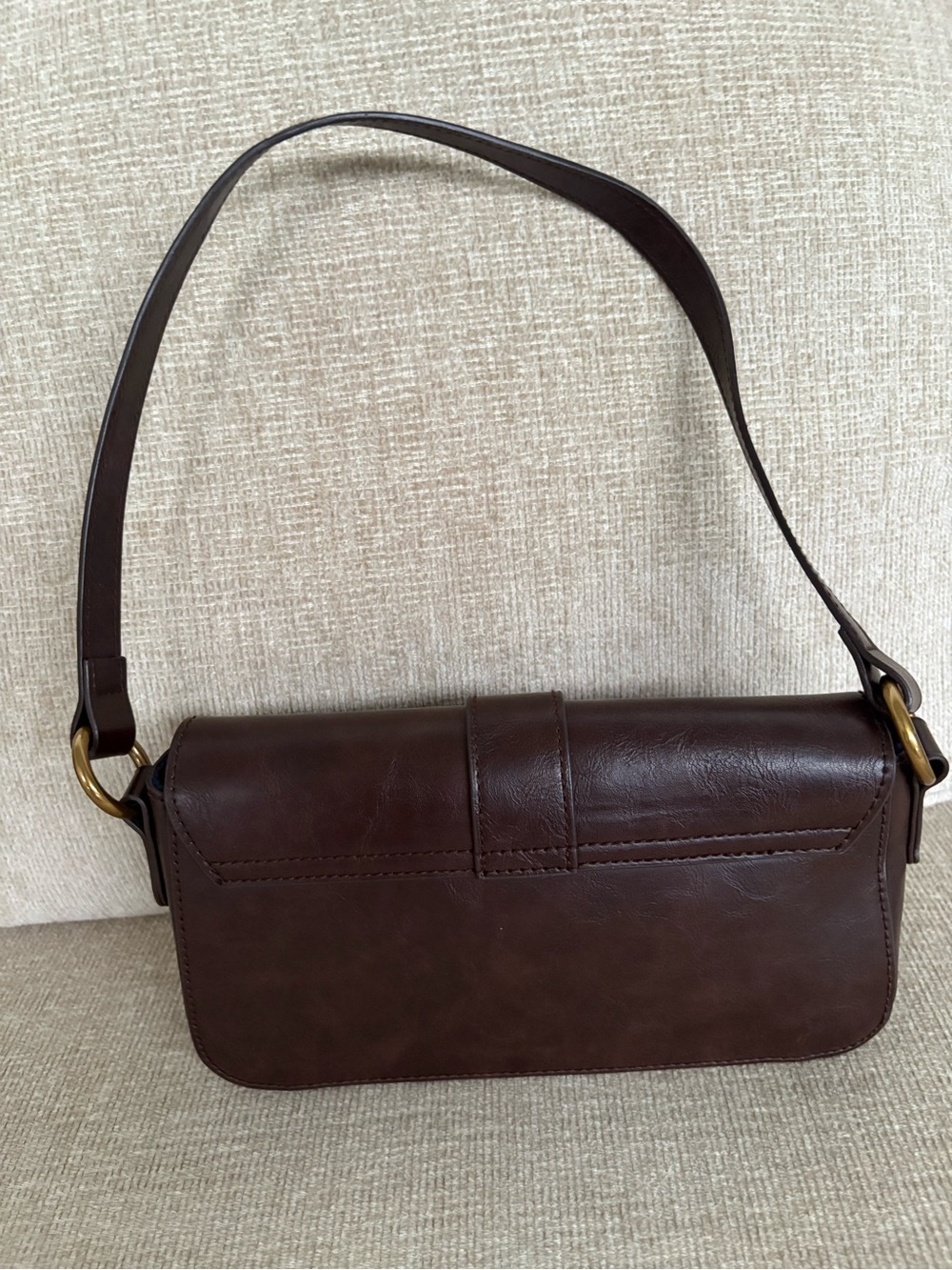 Brandy Melville Brown Leather Shoulder Bag - Picture 2 of 3